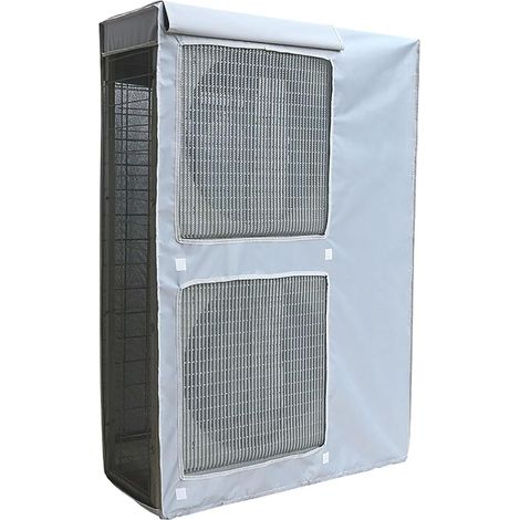1 Housse Climatiseur, Tissu Oxford 600D, Double Épaisseur, Aérations Multiples, Rideau Protection, Extérieur (1/5)