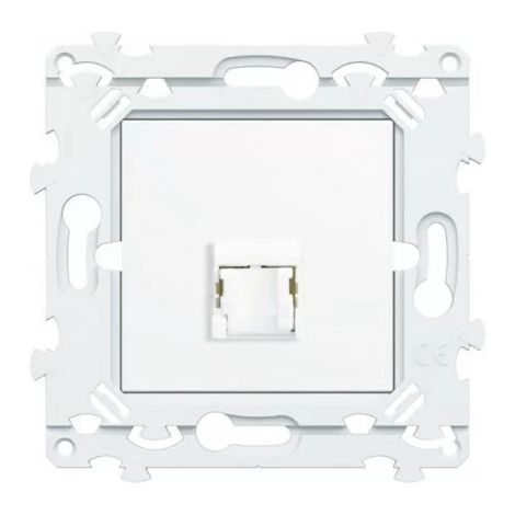 Hager WE224 Hager Essensya single RJ45 socket - white - cat.6 FTP