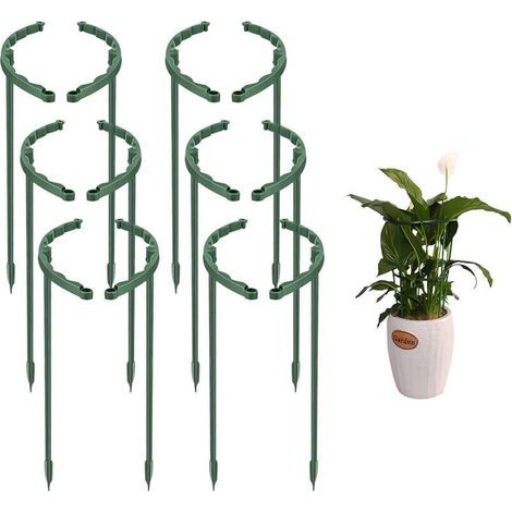 Lot de 12 Tuteurs En Plastique pour Plantes Arquées, Piquets de Soutien pour Plantes, Demi-Circulaire pour Plantes, Support pour Plantes de Jardin, pour Plantes pour Fleurs, Rose, Ortensia (1/5)