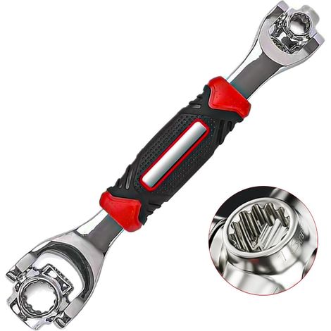 8-in-1 Universal-Schraubenschlüssel mit 360° drehbarem Kopf – Multifunktional – Für Haushalt, Fahrrad, Auto – Ratschenschlüssel – Multifunktions-Schraubendreher (1/3)