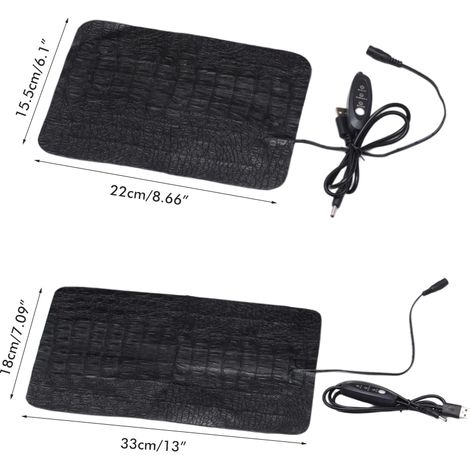 Reptilien-Heizmatte, kratzfest, USB-Anschluss, PU-Heizfolie, 3 Temperaturstufen, Isoliermatte (1/5)