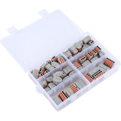Lot de 60 borniers à ressort PCT-212/213/215 pour câbles électriques, connecteurs rapides 2/3/5 voies (1/5)