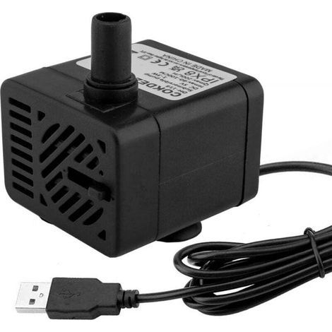 Pompe Submersible USB 5V Réglable Ultra Silencieuse 200L H Pour Aquarium Bassin Hydroponie (1/4)