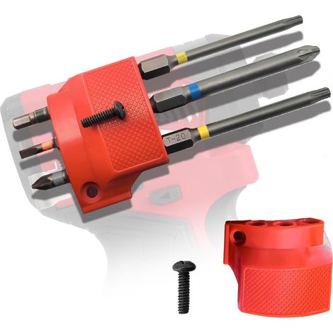 Porte-embout magnétique pour visseuse à percussion Milwaukee M12 GEN3 et perceuse, porte-outils robuste, rouge – Accessoire sûr et pratique pour un changement rapide d'embout (1/5)