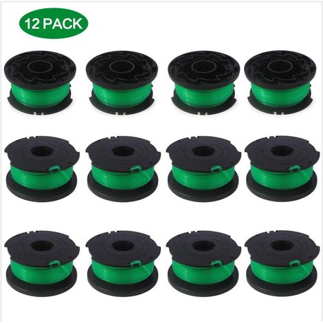 Carrete de hilo para desbrozadora SF-080, 12 unidades, hilo de nailon de 2 mm de diámetro, verde, compatible con GH3000 LST540