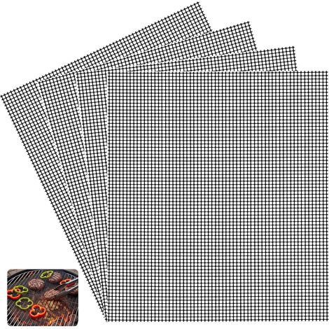 40x30cm Grille de Cuisson pour Barbecue, Tapis Barbecue, 4 Pièces (1/5)