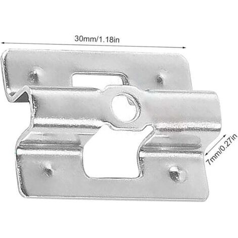 NALOOKAMIC  Lot de 100 clips de terrasse, en acier inoxydable, avec vis, WPC, en acier inoxydable, de 7 mm, pour fermeture de sol en bambou