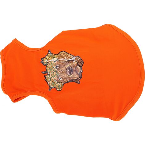 T-shirt pour Chien en Orange Vif - Respirant, Décoré de Strass, Confortable pour Chiens et Protection Quotidienne (1/5)