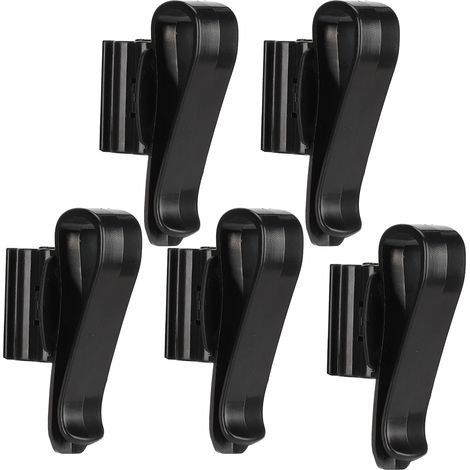 Lot de 5 attaches pour tuyaux d'aquarium - Support de fixation pour changement d'eau - Pince de maintien noir (1/5)