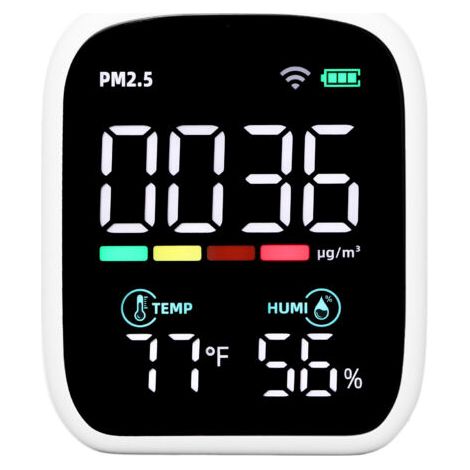Détecteur de qualité de l'air PM2.5, moniteur de température et d'humidité, pour la maison,de dyk.Trywise (1/4)