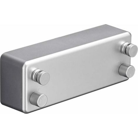 Étendoir à linge Corde à linge rétractable double fil d'acier invisible sans perforation pour le séchage du linge argenté (1/5)