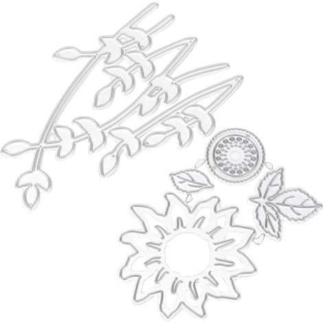 Sonnenblumen-Stanzformen aus Metall, Stanz- und Prägeformen aus Metall für die Kartenherstellung und Scrapbooking. (1/5)