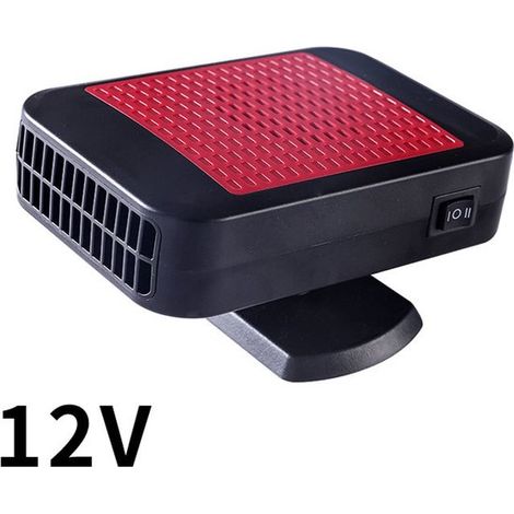 Calefactor para coche de 12 V: calefactor rápido y portátil，descongelador de parabrisas con base giratoria de 360 grados (rojo) (1/2)
