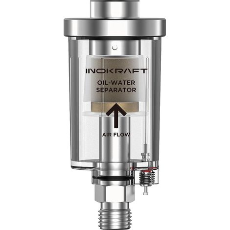 Compresseur d'air séparateur huile-eau, 1/4" NPT, compresseur d'air et accessoire d'outil, bonne étanchéité (1/5)