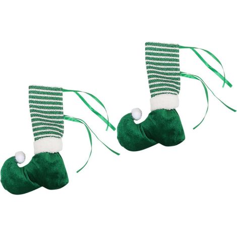 CCYKXA2 Pieces Green Christmas Chair Leg Covers, Decorative PP Cotton, Washable and Practical, for Chair and Table Legs, Christmas Parties (1/5)