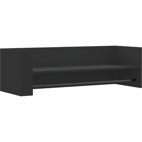 Étagère murale Étagère flottante noir 100x35x30,5 cm bois d'ingénierie (1/5)