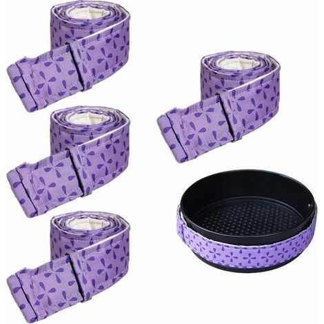 Tiras para hornear pasteles (juego de 4) - Material de poliéster ajustable