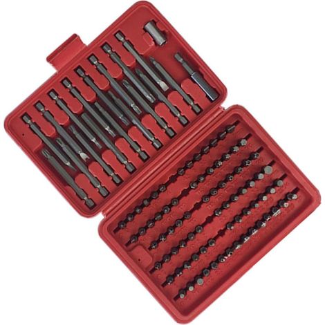 98 Pièces Embouts de Tournevis Multifonction Haute Dureté Kit de Réparation avec Boîte de Rangement Combinaisons Croisées Plates et Étoile pour Usage Domestique et Informatique (1/5)