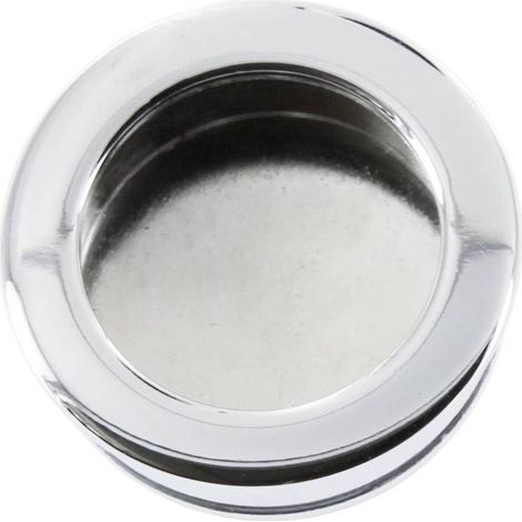 NICCHIE TONDE X ANTINE SCORRIMENTO MM.40 OTTONE CROMO LUCIDO. Prezzo per 1 pezzo.