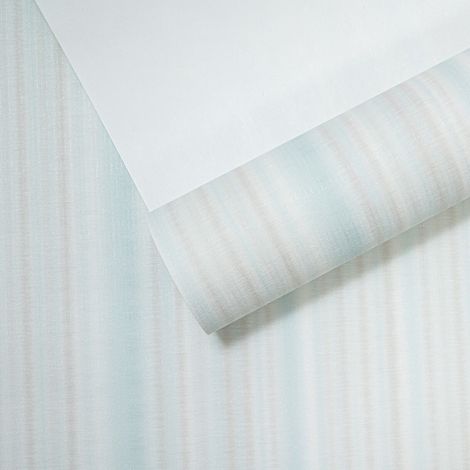Blue White Stripe Wallpaper Beige Textured Glitter Shimmer Effect Non-Woven (1/5)