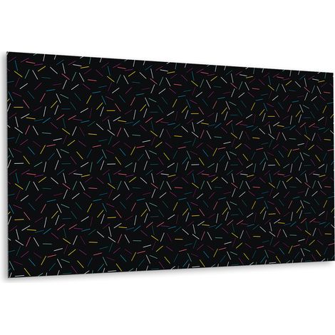 Panneau mural en vinyle autocollant - Lambris PVC - 100 cm x 50 cm - Lignes colorées (1/5)