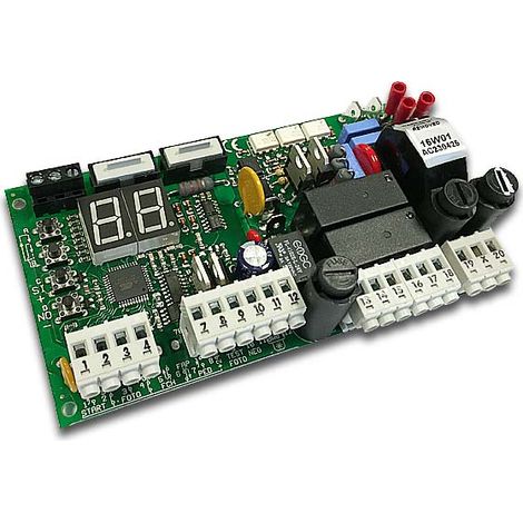 Centrale de commande Q60RA pour motorisation de portail 230V – Ouverture piéton – Ralentissements en fin de course – Compatible avec télécommandes PROTECO