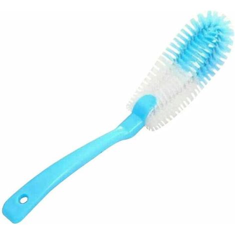 goupillon Long Manche Pour Nettoyer La Verrerie - 1 Brosse De Nettoyage Bleue, Tasse Et Mug (1/5)
