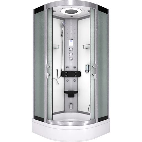 Dampfdusche Duschkabine Sauna Dusche D58-50M3 90x90 cm ohne 2K Scheiben Versiegelung (1/5)