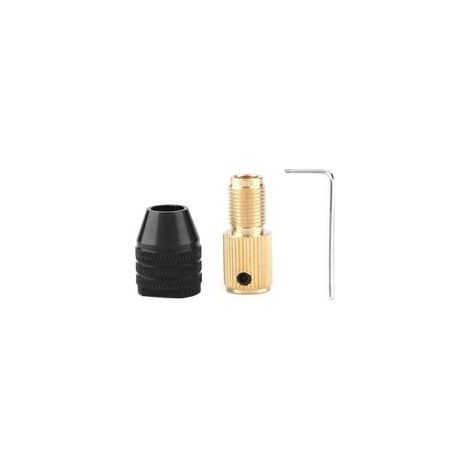 Mini mandrin autoserrant, mandrin pour mini perceuse électrique, capacité de serrage 0,3-3,4 mm (alésage de 3,17 mm), accessoire de serrage pour mini perceuse électrique, pour arbre moteur (1/4)