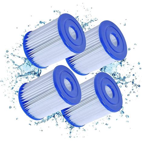 CCYKXA Filterkartuschen Größe I für Schwimmbäder, für Schwimmbadpumpen, aufblasbare Schwimmbadfilter, einfache Installation (4 Stück) (1/5)