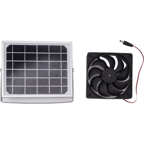 Ventilateur Solaire 10W avec Panneau Monocristallin pour Chenil, Poulailler et Petite Maison - 12V (1/5)