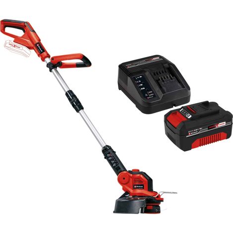 Einhell – Coupe-bordure à batterie 18V – Tête inclinable 180° – Largeur de coupe 28 cm – Alimentation automatique du fil – Inclus : bobine de fil 5 m (1/5)