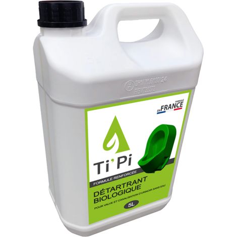 Détartrant biologique TI'PI pour valve et canalisation d'urinoir sans eau 5L - formule renforcée