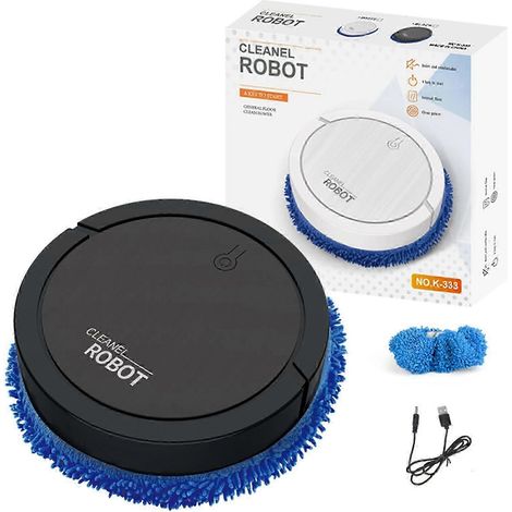 Aspirateur robot, anti-emmêlement, corps mince, rechargeable, nettoyage des cheveux, batterie USB 1200 mAh, autonomie de 4 heures. (1/5)