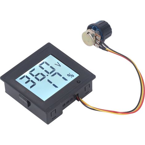 Drehzahlregler für Gleichstrommotoren mit Startschalter, LCD-Anzeige, Stromanzeige für Bürstenmotoren, Regler DC 12–36 V (1/5)