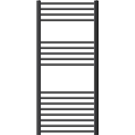 ECD Germany Radiador De Baño - 600x1200 mm - Antracita - Recto - Con Conexión Lateral - Radiator Calentador Y Secador De Toallas - Calefactor De Aseo - Estilo Moderno Tipo Escalera - No Eléctrico (1/5)