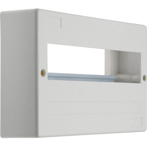 Cuadro de distribución modular de plástico 1x12, montaje en superficie, IP30, IK06, clase II, sin puerta, DB112W 1X12P/SM, blanco 3853 (1/2)