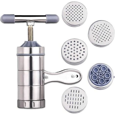 Machine à Pâtes Fraîches Acier Inoxydable Coupe-Pâte Prépare de Parfaites Spaghetti ou Fettuccine (1/5)