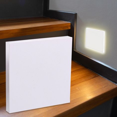 LED Treppenleuchte eckig weiß - Lichtfarbe: CCT 1,5W - Lichtaustritt: Linea (1/5)