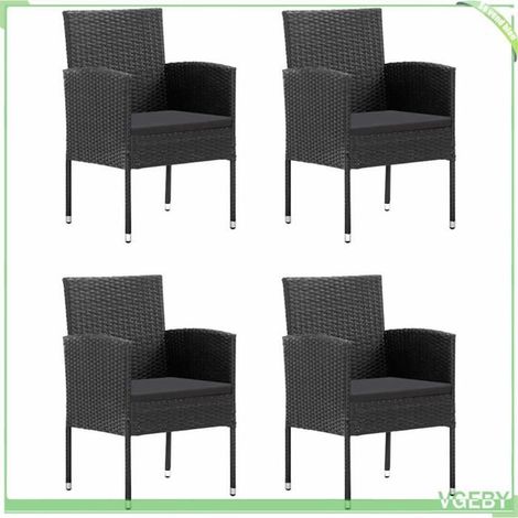 Ensemble à manger de jardin - FAFEICY - 3067834 - Table acacia massif - Chaises résine tressée - Coussins amovibles (1/5)