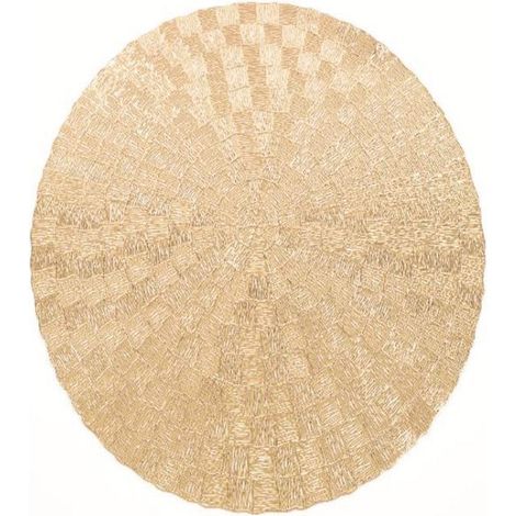Sottopiatto natalizio in PVC color oro per tavola di Natale e festività da Ø 38 cm