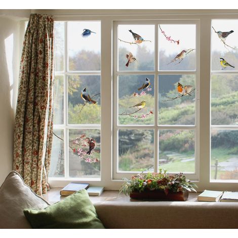 Komar - adesivo per finestre"Birds", multicolore, 16003