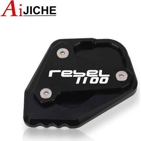 (Noir) Béquille latérale de moto CNC, extension de support, plaque de renfort compatible avec HONDA REBEL CMX1100 CM1100 CMX 1100 2020-2023 maxpower (1/2)