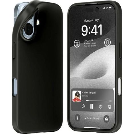 Funda Mercury Soft para iPhone 16 de 6,1 pulgadas, color negro.