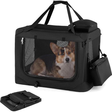 COSTWAY Trasportino Borsa Cani Gatti Animali Domestici Auto Taglia Grande Piccoli Media Cuccioli Pieghevole Viaggi Zaino Tessuto Cuscino Morbido Imbottita Leg (1/5)