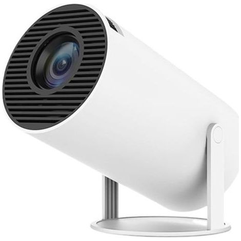 HY300 4K HD Android 11 Double WiFi 6.0 200 ANSI BT5.0 1080P 1280 720P Projecteur portable de cinéma maison pour extérieur (Couleur : blanc, Taille : prise européenne) (1/5)