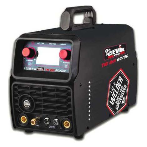 Soldador inverter pro tig 200 amperios ce-tig201acdc CEVIK