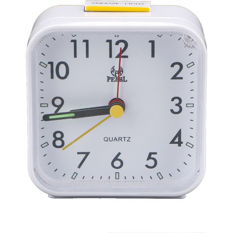 Lautloser analoger Wecker – Weiß (1/2)