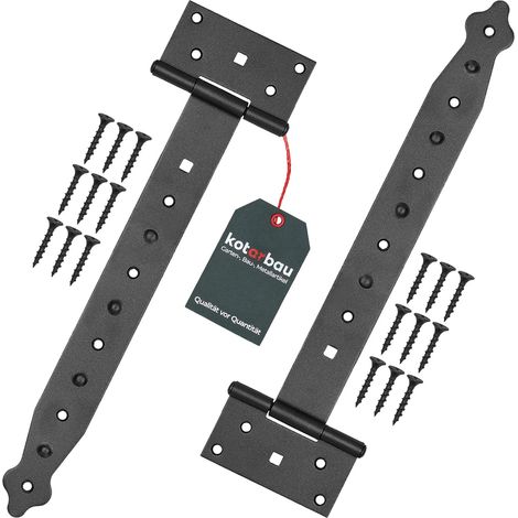 KOTARBAU Lot de 2 suspensions en croix 300 mm - Pour porte de jardin - Revêtement par poudre (300 mm) (1/5)