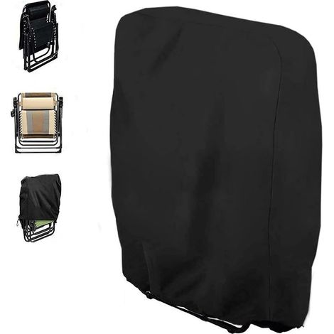 Housse De Chaise - Oxford 420D - Imperméable Et Résistante Aux UV - Pour Chaise De Jardin Extérieur - 71x20/34x110 Cm (1/5)